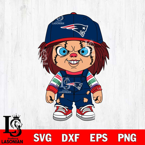 New England Patriots Chucky Football Horror Halloween Svg Eps Dxf Png File, Digital Download, Instant Download