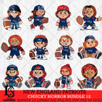 New England Patriots Chucky Horror Bundle 12 SVG Svg Eps Dxf Png File, Bundle NFL svg, Digital Download, Instant Download