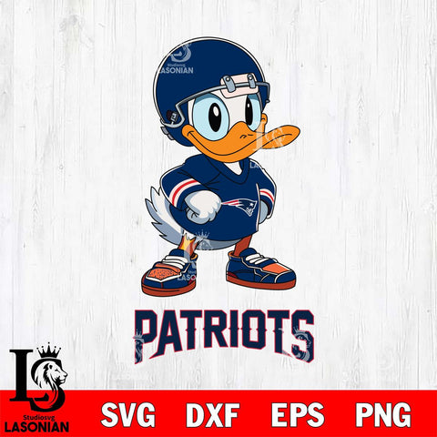 New England Patriots Donald Duck NFL Cricut, NFL SVG DXF EPS PNG FILE, Digital Download,Instant Download, Silhouette