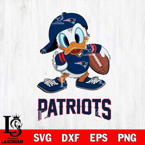 New England Patriots Donald Duck Rugby Cricut, NFL SVG DXF EPS PNG FILE, Digital Download,Instant Download, Silhouette