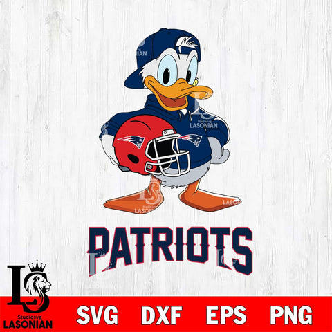New England Patriots Donald Duck Rugby Helmet Cricut, NFL SVG DXF EPS PNG FILE, Digital Download,Instant Download, Silhouette