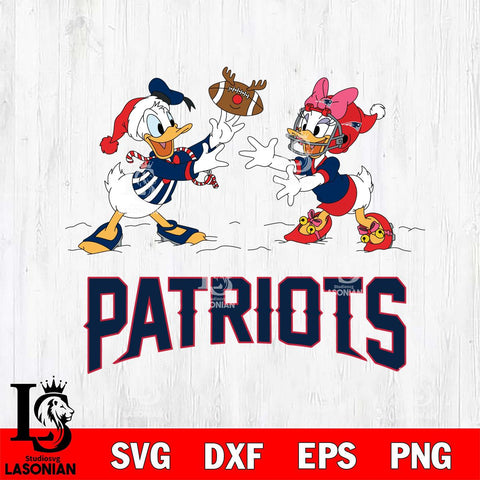 New England Patriots Donald Duck & Daisy Duck Football Cricut,Christmas SVG DXF EPS PNG FILE, Digital Download,Instant Download, Silhouette