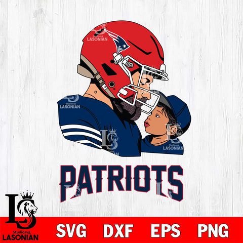 New England Patriots Father And Child Rugby SVG DXF EPS PNG FILE,NFL SVG, Father day Digital Download,Instant Download, Silhouette