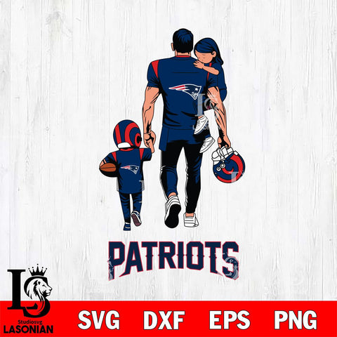 New England Patriots Father And Son Football SVG DXF EPS PNG FILE,NFL SVG, Father day Digital Download,Instant Download, Silhouette