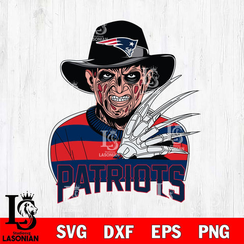New England Patriots Freddy Krueger Horror Halloween Svg Eps Dxf Png File, Digital Download, Instant Download