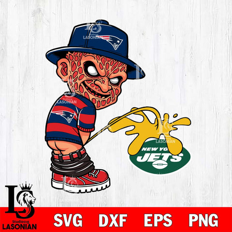 New England Patriots Freddy Krueger Piss On New York Jets Svg Eps Dxf Png File, Digital Download, Instant Download
