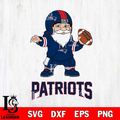 New England Patriots Gnome football player File Cut, NFL SVG, Digital Download , CHRISTMAS Criucut , Silhouette