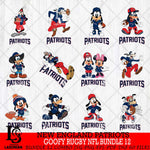 New England Patriots Goofy Rugby NFL Bundle 12 SVG DXF EPS PNG FILE,NFL bundle svg ,Football Digital Download,Instant Download, Silhouette