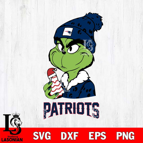 New England Patriots Grinch Tree Cake Svg Eps Dxf Png File, Digital Download, Instant Download