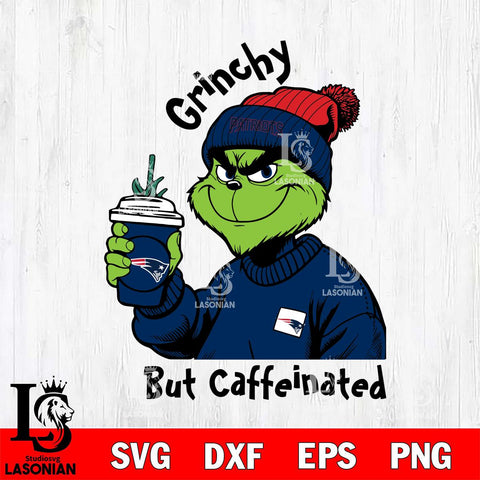 New England Patriots Grinchy But Caffeinated Svg Eps Dxf Png File, Digital Download, Instant Download