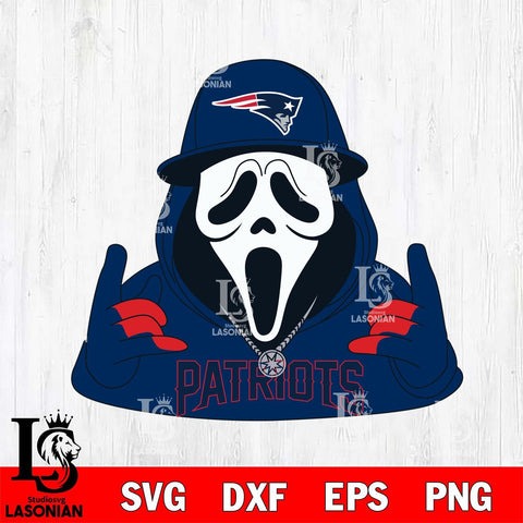 New England Patriots Horror Character Ghostface Sport Svg Eps Dxf Png File, Digital Download, Instant Download