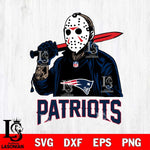 New England Patriots Jason Voorhees Horror Halloween Svg Eps Dxf Png File, Digital Download, Instant Download