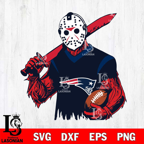 New England Patriots Jason Voorhees Horror Halloween 2 Svg Eps Dxf Png File, Digital Download, Instant Download