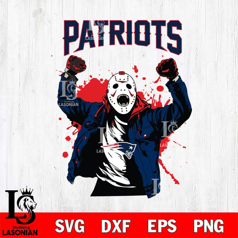 New England Patriots Jason Voorhees Horror Halloween 3 Svg Eps Dxf Png File, Digital Download, Instant Download