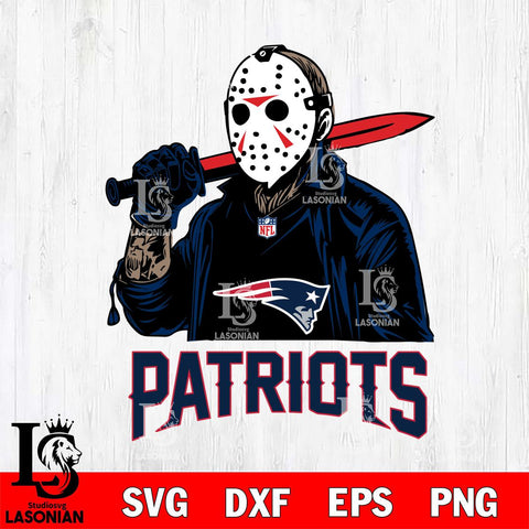 New England Patriots Jason Voorhees Horror Halloween Svg Eps Dxf Png File, Digital Download, Instant Download