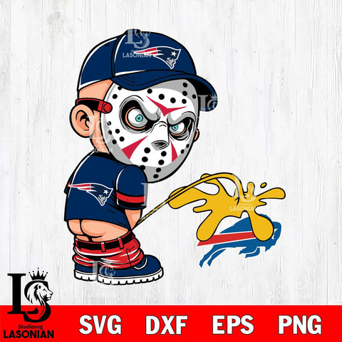 New England Patriots Jason Voorhees Piss On Buffalo Bills Svg Eps Dxf Png File, Digital Download, Instant Download