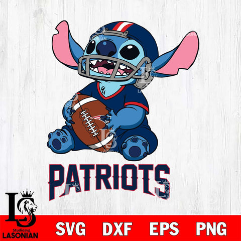 New England Patriots Lilo and stitch Football SVG DXF EPS PNG FILE, Stitch File Cut,NFL Digital Download,Instant Download, Silhouette