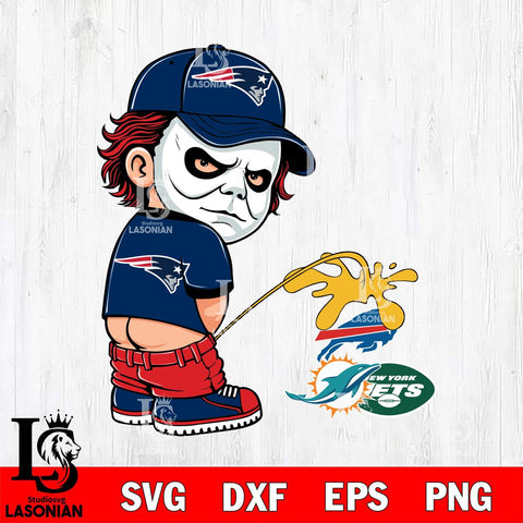 New England Patriots Michael Myers Piss On Jets, Bills, Dolphins Svg Eps Dxf Png File, Digital Download, Instant Download