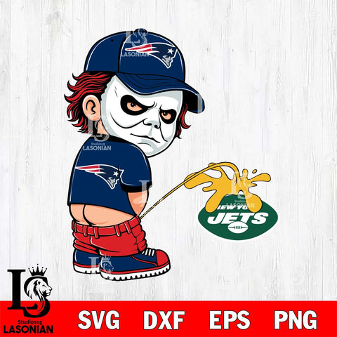 New England Patriots Michael Myers Piss On New York Jets Svg Eps Dxf Png File, Digital Download, Instant Download