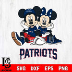 New England Patriots Mickey Minnie Mouse Football Sit Svg Eps Dxf Png File, Bundle NFl svg , File Cut , Digital Download , Instant Download, Laser Cut Svg Files