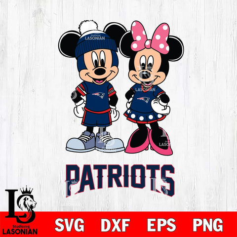 New England Patriots Mickey Minnie Mouse Pink Svg Eps Dxf Png File, Bundle NFl svg , File Cut , Digital Download , Instant Download, Laser Cut Svg Files