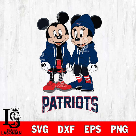 New England Patriots Mickey Minnie Mouse Rugby Svg Eps Dxf Png File, Bundle NFl svg , File Cut , Digital Download , Instant Download, Laser Cut Svg Files