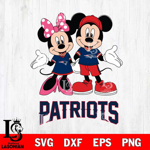 New England Patriots Mickey Minnie Mouse Sport Svg Eps Dxf Png File, Bundle NFl svg , File Cut , Digital Download , Instant Download, Laser Cut Svg Files