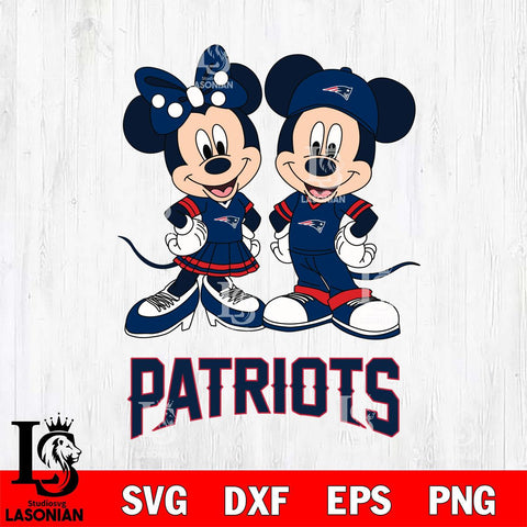New England Patriots Mickey Minnie Mouse rugby ball Svg Eps Dxf Png File, Bundle NFl svg , File Cut , Digital Download , Instant Download, Laser Cut Svg Files