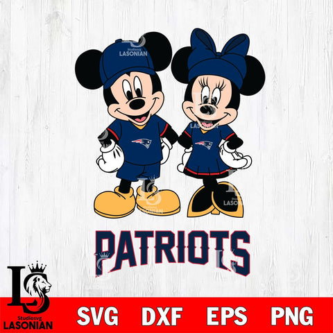 New England Patriots Mickey Minnie Rugby Svg Eps Dxf Png File, Bundle NFl svg , File Cut , Digital Download , Instant Download, Laser Cut Svg Files