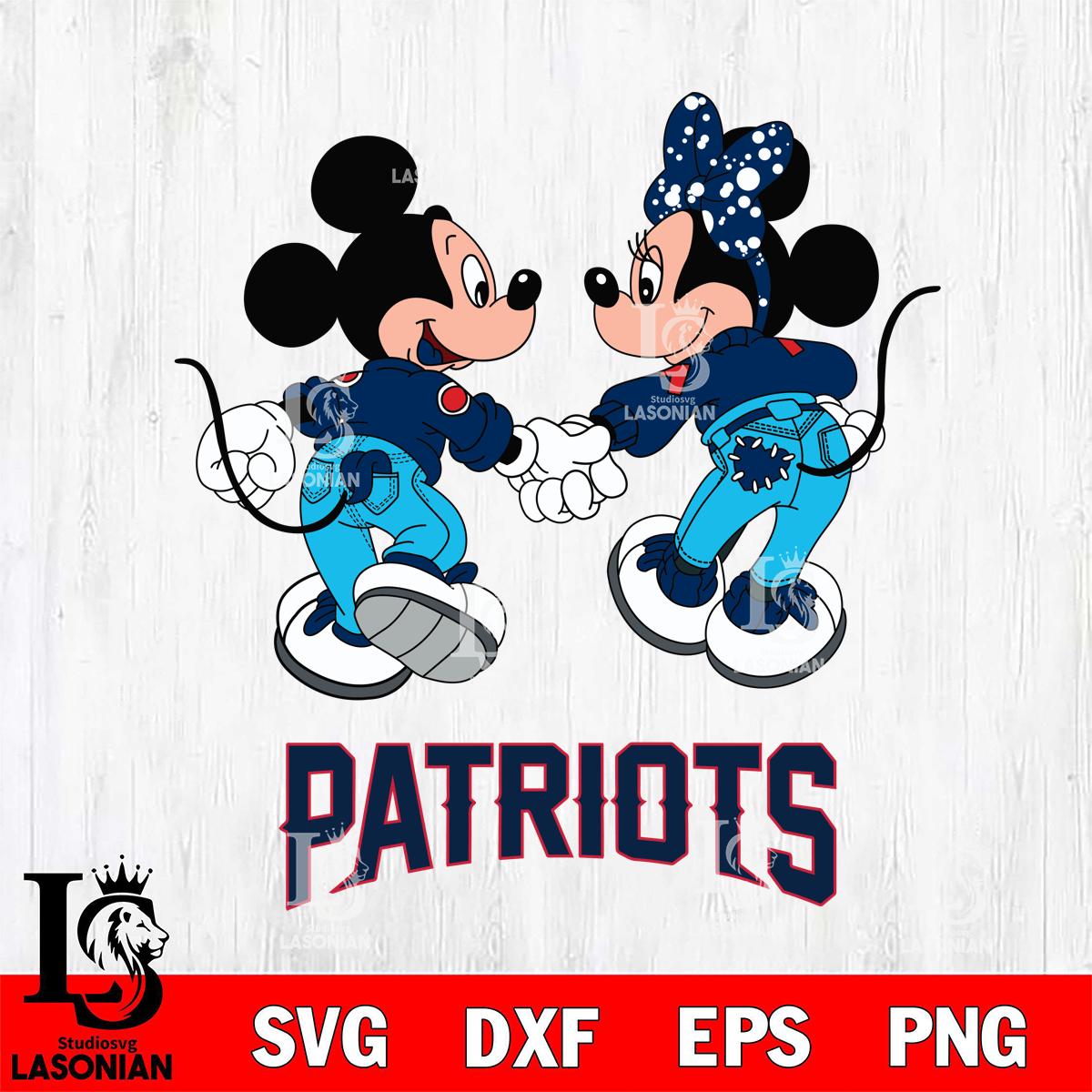 New England Patriots Mickey Minnie Valentine Rugby – lasoniansvg