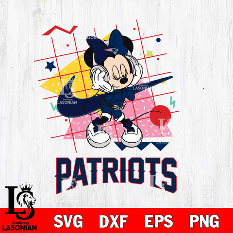 New England Patriots Minnie Mouse Dancing SVG DXF EPS PNG FILE, Disney Father day File Cut,Digital Download,Instant Download,Disney Svg Files