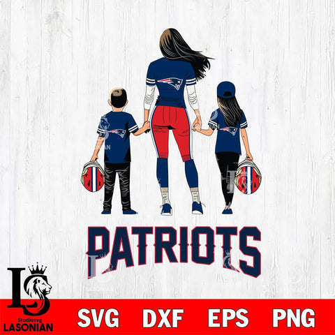 New England Patriots Mother and son Rugby SVG DXF EPS PNG FILE,NFL SVG, Father day Digital Download,Instant Download, Silhouette