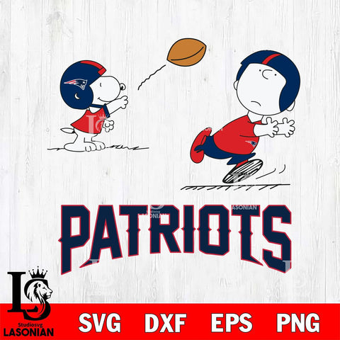New England Patriots Peanuts play football SVG DXF EPS PNG FILE,Snoopy File Cut, Nfl Digital Download,Instant Download, Silhouette