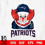 New England Patriots Pennywise Horror Sport 10 Svg Eps Dxf Png File, NFL svg, Digital Download, Instant Download