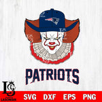 New England Patriots Pennywise Horror Sport 12 Svg Eps Dxf Png File, NFL svg, Digital Download, Instant Download