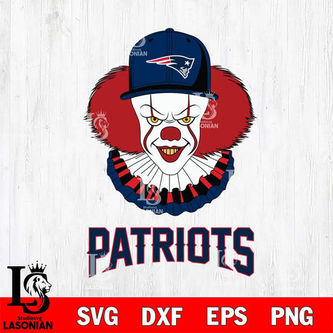 New England Patriots Pennywise Horror Sport 4 Svg Eps Dxf Png File, NFL svg, Digital Download, Instant Download