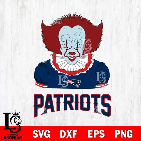 New England Patriots Pennywise Horror Sport 5 Svg Eps Dxf Png File, NFL svg, Digital Download, Instant Download