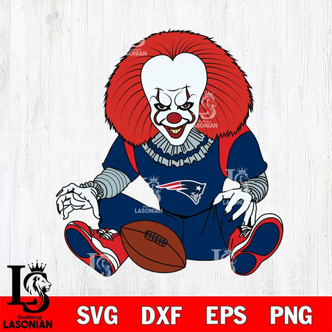 New England Patriots Pennywise Horror Sport 6 Svg Eps Dxf Png File, NFL svg, Digital Download, Instant Download