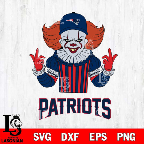 New England Patriots Pennywise Horror Sport 8 Svg Eps Dxf Png File, NFL svg, Digital Download, Instant Download