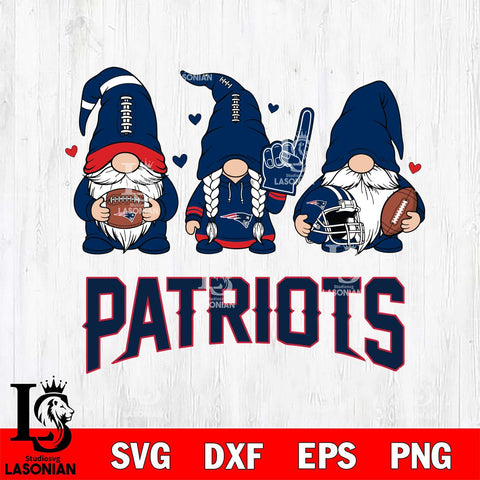 New England Patriots Rugby Gnome File Cut, NFL SVG, Digital Download , CHRISTMAS Criucut , Silhouette