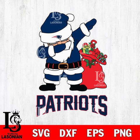 New England Patriots Santa Dabbing Christmas Svg Eps Dxf Png File,NFL Svg Files,Digital Download,Sublimation,Instant Download