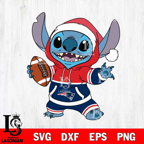 New England Patriots Stitch Football Christmas File Cut, NFL SVG DXF EPS PNG FILE, Digital Download , Criucut , Silhouette