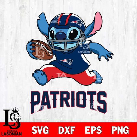 New England Patriots Stitch Run Football SVG DXF EPS PNG FILE, Stitch File Cut,NFL Digital Download,Instant Download, Silhouette