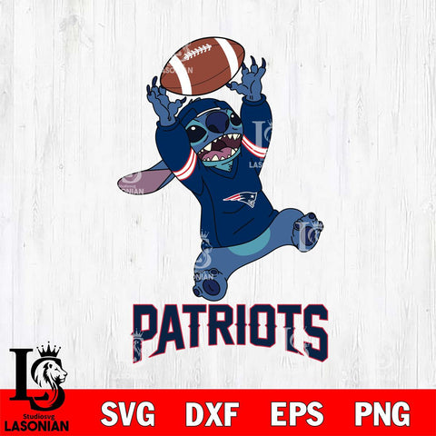 New England Patriots Stitch playing football SVG DXF EPS PNG FILE, NFL File Cut, Digital Download,Instant Download, Silhouette, Cricut