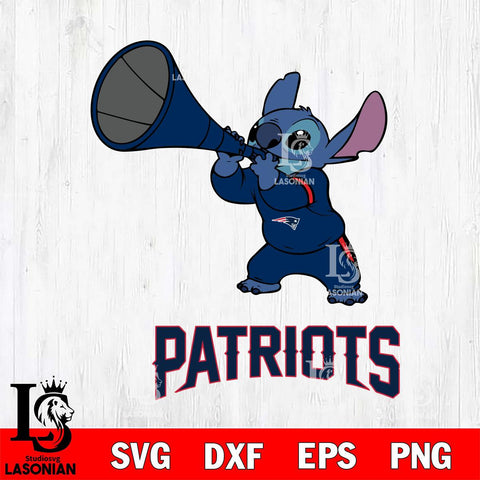 New England Patriots Stitch vuvuzela SVG DXF EPS PNG FILE, NFL File Cut, Digital Download,Instant Download, Silhouette, Cricut