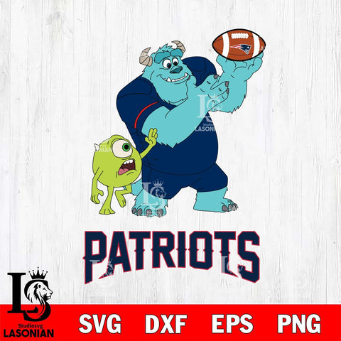 New England Patriots Sully & Mike Football Cricut,Christmas SVG DXF EPS PNG FILE, Digital Download,Instant Download, Silhouette