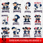 New England Patriots Super Bowl NFL Bundle 12 Svg Eps Dxf Png File, NFL svg , Digital Download , Instant Download, Cricut File