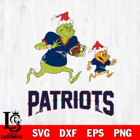 New England Patriots The Grinch & Max Football Cricut,Christmas SVG DXF EPS PNG FILE, Digital Download,Instant Download, Silhouette
