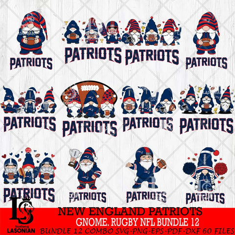 New England Patriots  Gnome Football NFL Bundle File Cut, NFL SVG, Digital Download , CHRISTMAS Criucut , Silhouette