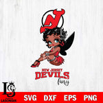 New Jersey Devils Beauty Black Fairy Betty Boop, Svg Eps Dxf Png File, Digital Download